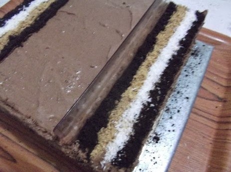 بالمراحل المصورة كيكة السجاد او الزربية 