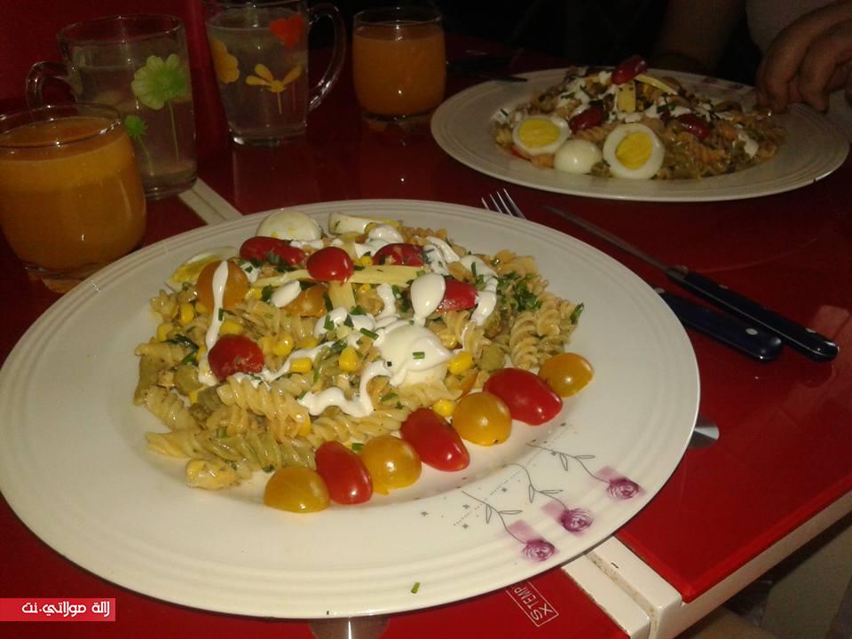 اكلة ساهلة وصحية للعشا سلطة المقرونة روووعة