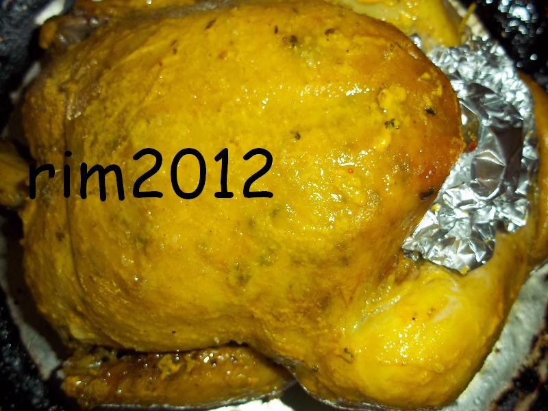 دجاج معمر في الفرن كايحمر الوجه قدام الضياف