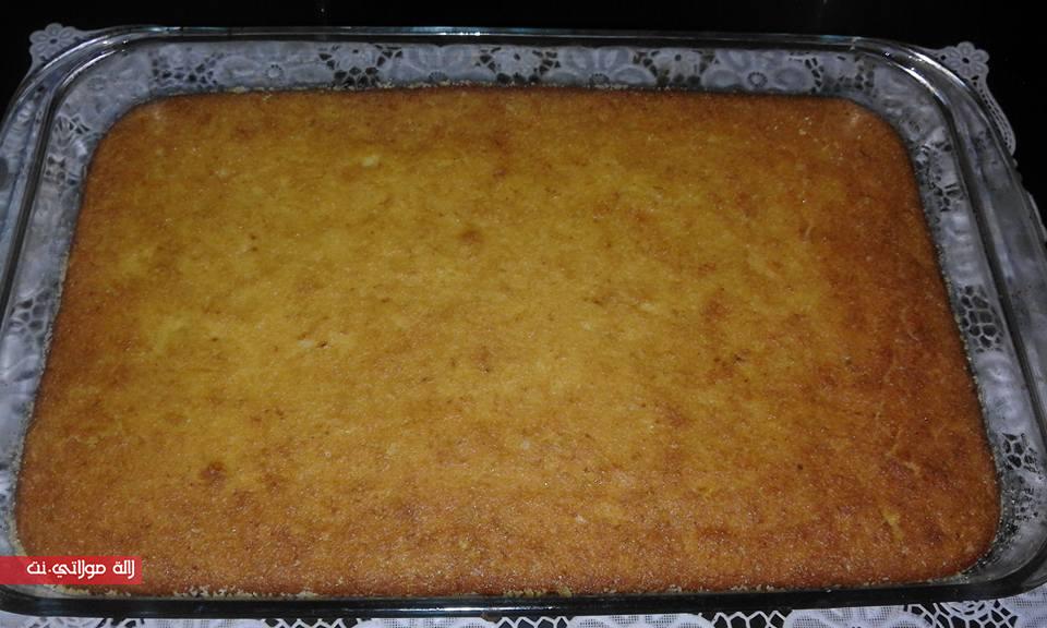 بسبوسة بعصير الليمون ولا اروع بالصور