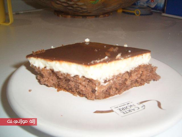 طريقة تحضير كيكة الطبقات بالشكلاط روعة بالصور