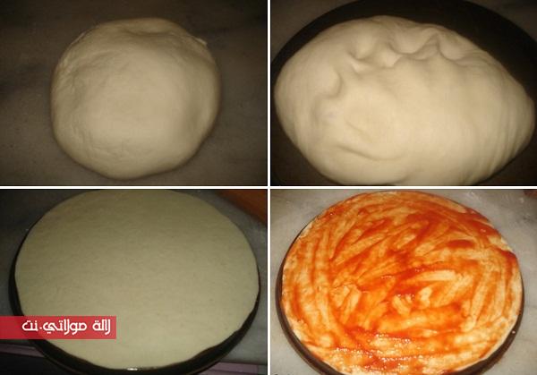 بيتزا بالموتزريلا والصوصيص بالصور