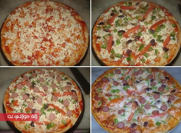 بيتزا بالموتزريلا والصوصيص بالصور