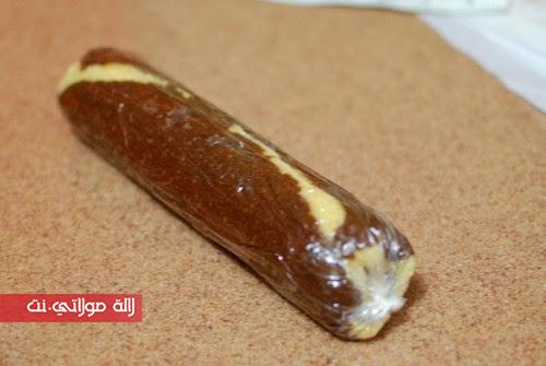   طريقة تحضير صابلي رولي بالكاكاو رائع بالصور