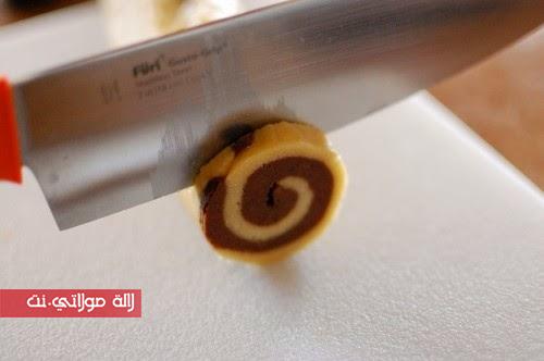   طريقة تحضير صابلي رولي بالكاكاو رائع بالصور