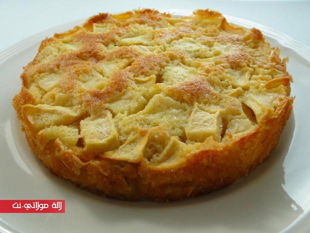 كيكة سهلة بالتفاح كتجي لذيذة