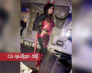 شذى حسّون في زيّ الشخصية الشريرة 